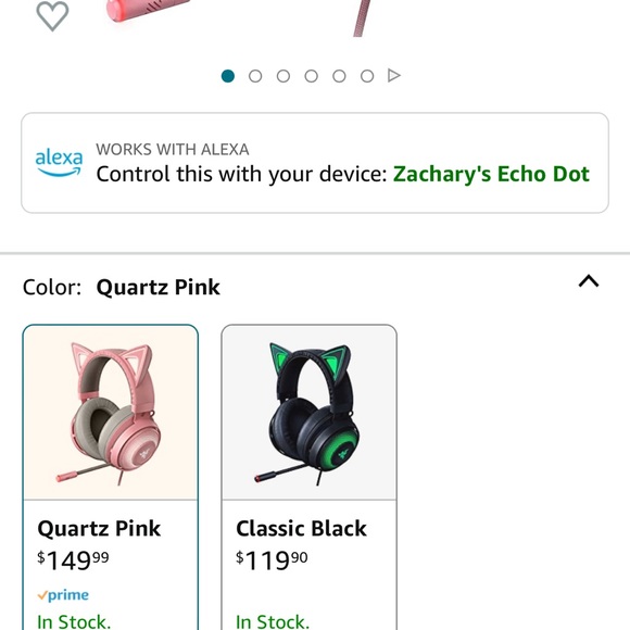 Razer Kraken Kitty RGB USB Gaming Headset: THX 7.1 Spatial Surround Sound - Picture 2 of 5